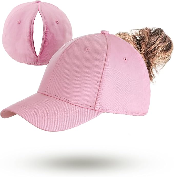 Ponytail Hat for Women Adjustable Baseball Cap with Ponytail Opening for