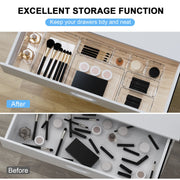 25PCS Clear Plastic Drawer Organizer Set 4 Sizes Desk Drawer Dividers Storage